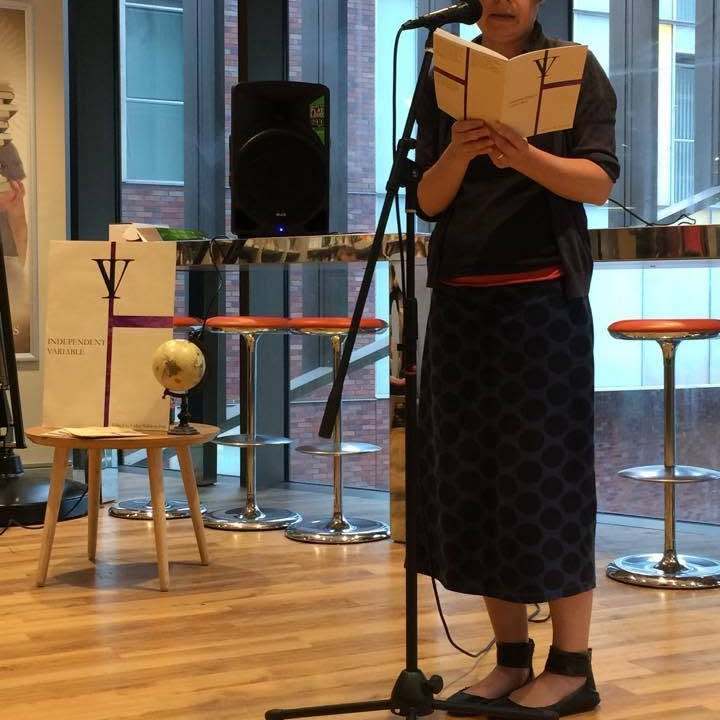 Helen Tookey reading at IV Anthology launch